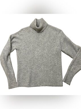 Reformation Soft 100% Cashmere Blend Heather Grey Turtleneck Womens Size Small